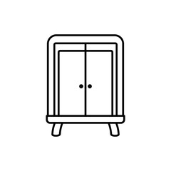 cabinet icon, simple flat style, vector illustration, symbol, pictogram design logo template, for ui or ux isolated on white for mobile app, editable