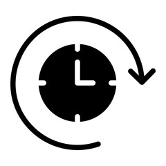 time glyph icon