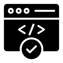 web programming glyph icon