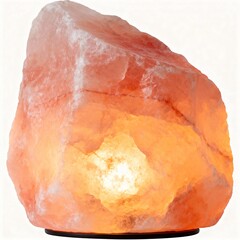 Orange Himalayan Salt Lamp with Warm Glow
