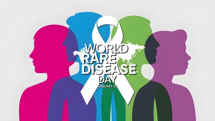 World Rare Disease Day. February 28. Holiday concept. Template for background, banner, card, poster with text inscription. Vector illustration