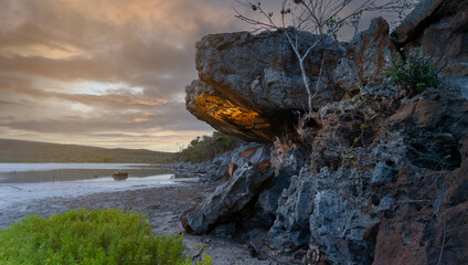 laguna en trudille parque nacional jaragua pedernales republica dominicana
