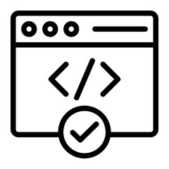 web programming line icon