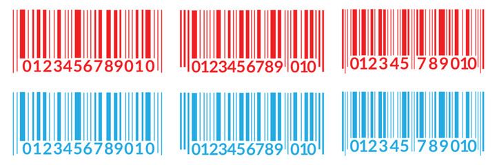 Barcode icon, Simple fake bar code, Product identification and scanning applications vector, Barcode icon with numbers, Retail business concept for price, sale, purchase, and identification