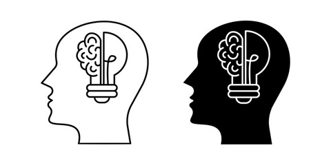 head icon,having a vector idea