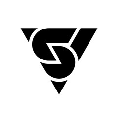 Letter VS or SV creative monogram logo