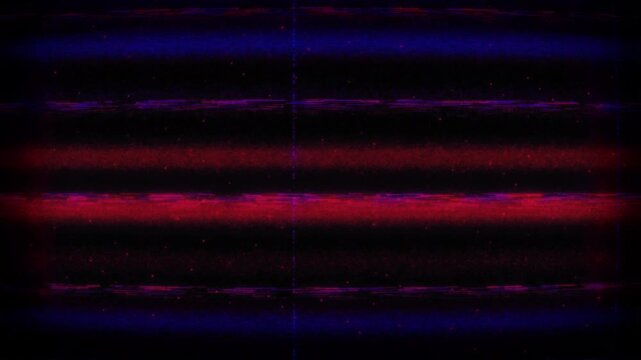 This retro aesthetic mimics vintage VHS tapes and 1980's broadcast errors, combining visual noise, signal distortion, and digital corruption to produce a dynamic, unpredictable texture. 