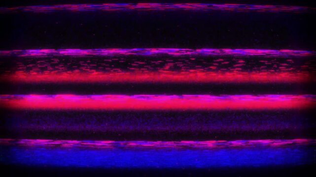 This retro aesthetic mimics vintage VHS tapes and 1980's broadcast errors, combining visual noise, signal distortion, and digital corruption to produce a dynamic, unpredictable texture. 