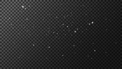 Night sky with glowing stars and planets on a transparent background. Cosmic stars for space wallpapers, galaxy vector designs, astronomy UI, and celestial illustrations. © Hanna