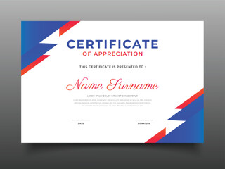 Business certificate template design decorative frame geometric border