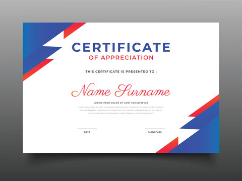 Business certificate template design decorative frame geometric border - Powered by Adobe