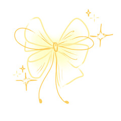Yellow butterfly bow