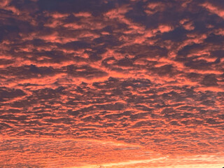 red sunset sky