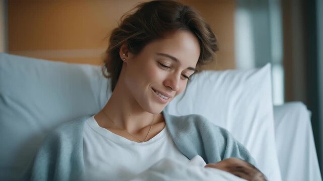 Partner softly singing or reading to the mother during labor, highlighting nurturing care, emotional support, and the calming presence of a loved one during childbirth. cinematic color correction,