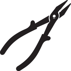 Collection of black silhouettes representing various tools for woodworking construction and painting projects