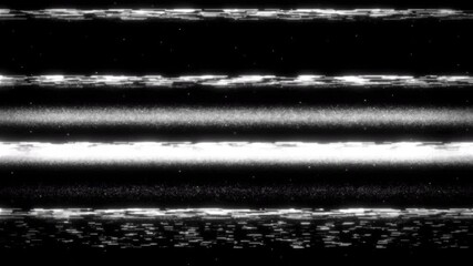 This retro aesthetic mimics vintage VHS tapes and 1980's broadcast errors, combining visual noise, signal distortion, and digital corruption to produce a dynamic, unpredictable texture. 