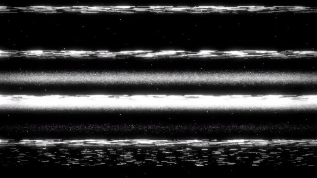 This retro aesthetic mimics vintage VHS tapes and 1980's broadcast errors, combining visual noise, signal distortion, and digital corruption to produce a dynamic, unpredictable texture. 