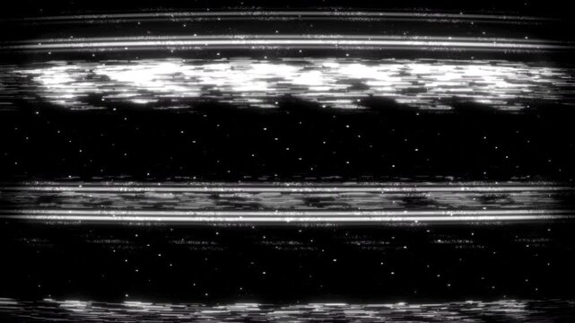 This retro aesthetic mimics vintage VHS tapes and 1980's broadcast errors, combining visual noise, signal distortion, and digital corruption to produce a dynamic, unpredictable texture. 