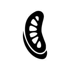 Citrus Fruit Segment Glyph Icon