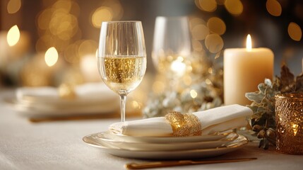 Elegant celebration table setup cozy home dining scene warm ambiance close-up festive gatherings
