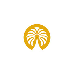palm tree logo vector