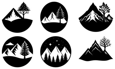 Mountain Landscape Icons