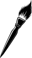Minimal Painting Brush Element – Clean Black Line Art Symbol