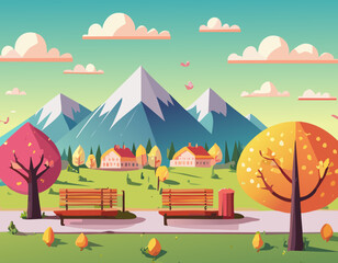 自然　イラスト　風景