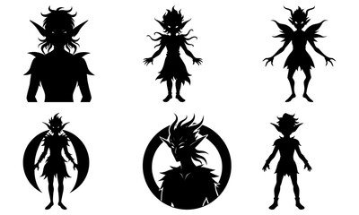 Mysterious fantasy creature silhouettes evoke dark magic and enchanting folklore for your next creative project