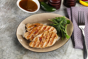 Grilled turkey breast fillet steak