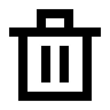 Pixel Style Trash Can Icon