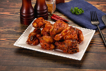 Hot and spicy Buffalo chicken wings