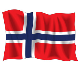 A wave of Norway Flag PNG 