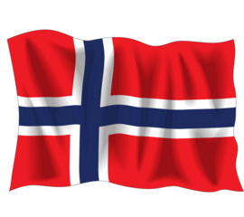 A wave of Norway Flag PNG 