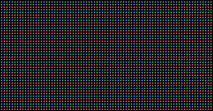Led screen rgb pattern. TV display texture with pixel dots. Computer monitor vector effect.