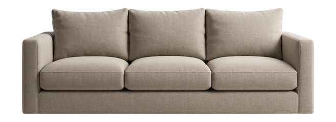 Spacious straight sofa with deep seat and large cushions for ultimate family room comfort.