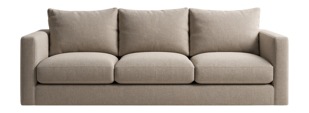 Spacious straight sofa with deep seat and large cushions for ultimate family room comfort.