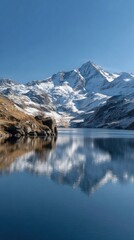 Mountain lake reflection