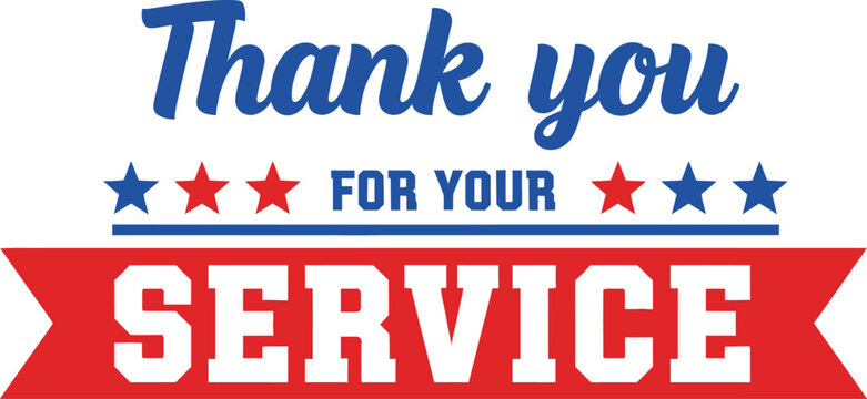 Thank you for your service patriotic american military support - Powered by Adobe