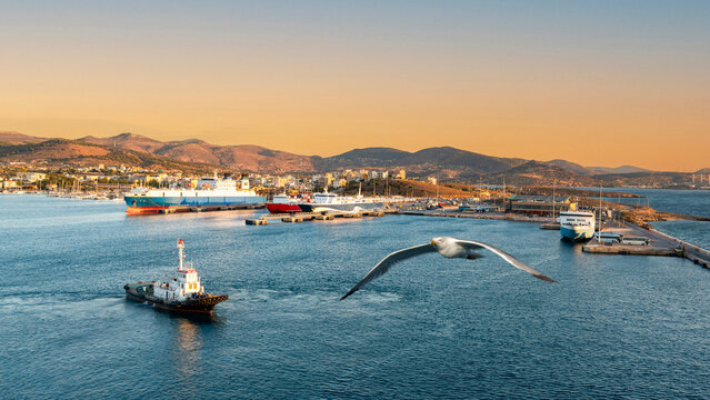 Lavrion Port Sunset, Athens Riviera, Greece