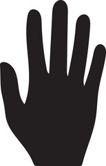 Obraz premium finger silhouette on white background