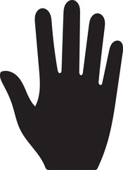 Obraz premium finger silhouette on white background