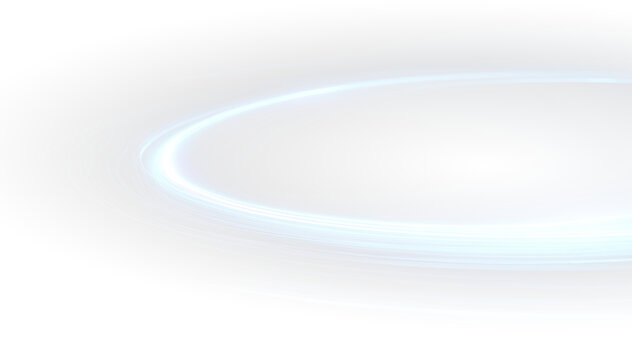 Flashing Light Trail PNG with Blue Motion Lines and Rays.