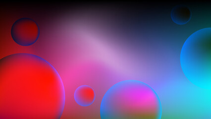 Red and blue gradient mesh abstract background with colorful bubble nice for wallpaper or banner