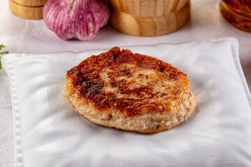 Fried salmon minced fish cutlet