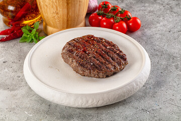 Hot Grilled beef burger cutlet