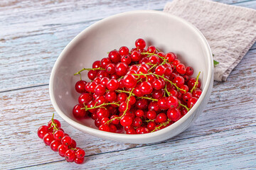 Raw ripe sweet juicy red currant