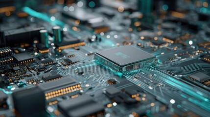 Circuit board technology closeup