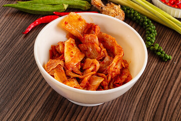 Fermented spicy Korean Kimchi cabbage