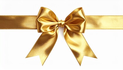White gift box with gold satin bow glows under soft light, evoking elegance and celebration.